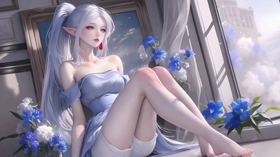 窗边精灵美少女