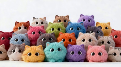 一群卖萌的猫咪