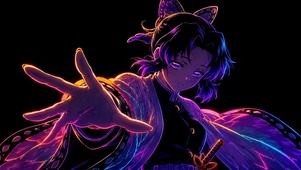 赛博霓虹蝴蝶忍动漫美少女