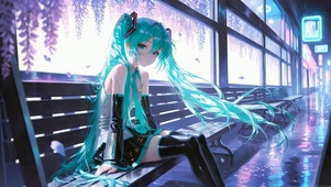 雨天车站的二次元美少女