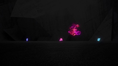 霓虹灯炫彩文字