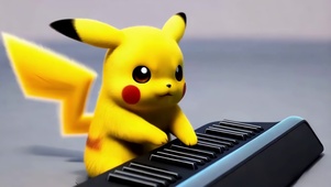 电音皮卡丘自发电弹琴