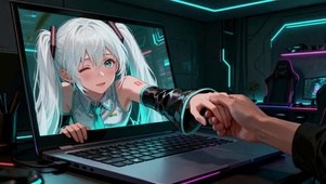 次元破壁：银发双马尾少女