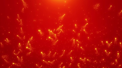 红色发散粒子流