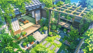 夏日小院