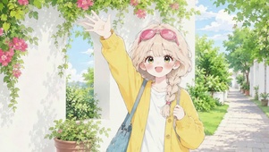清新春日元气少女