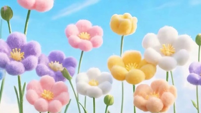 护眼白云花草树木带鱼屏