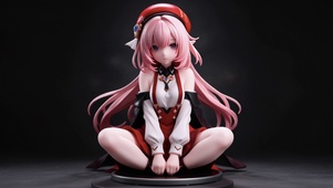 粉发少女手办