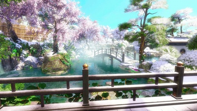 唯美的冬季庭院