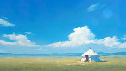 清新草原特色蒙古包