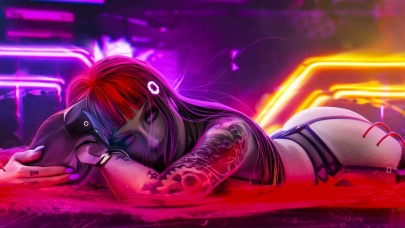 赛博朋克女孩赛博朋克2077性感女神