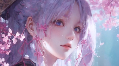 唯美樱花女孩
