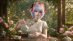 庭院茶会-麦晓雯