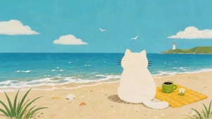 海滩猫咪