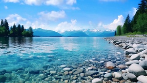 唯美的湖泊风景