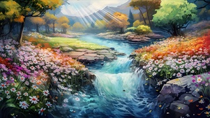 唯美风景 ai