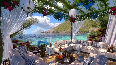 4K夏日湖边别墅