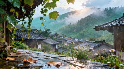 护眼村落绿景