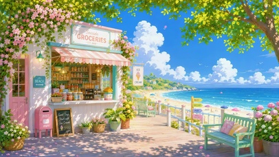治愈海边清新杂货店