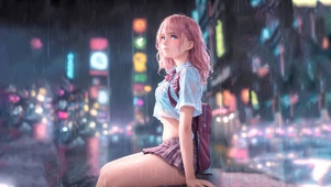 雨中少女