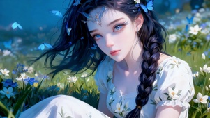 花田蝶影清纯女孩