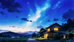星空下的小屋