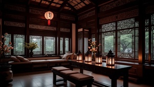 【雨景】中式偏厅