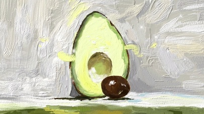 插画牛油果