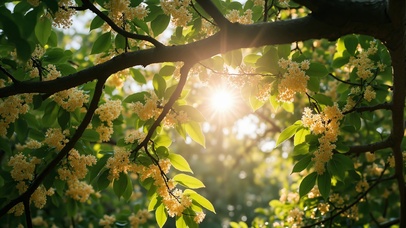 夏日一缕阳光洒下