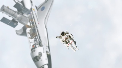 【4K】外太空作业的宇航员