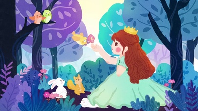 森森林里的小女孩