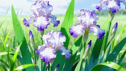 护眼田园鸢尾