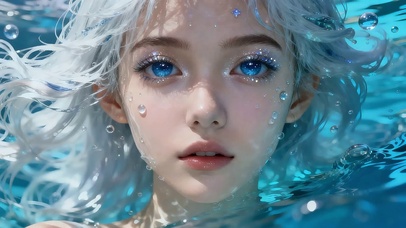 水境银蓝少女