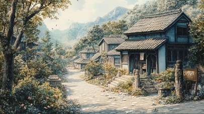 寂静古城夏日午后