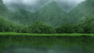 青岚雨映水