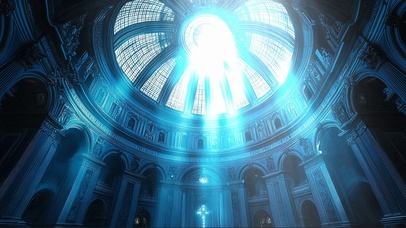 静谧月光宏伟宫殿