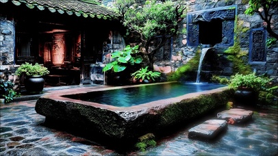 沉淀岁月的古院(治愈水声)