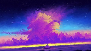 唯美治愈晚霞风景