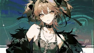 甜美酷女孩动漫少女可爱酷
