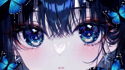 蓝蝶流泪少女