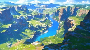 蓝天阳光河谷
