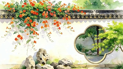 庭院凌霄花