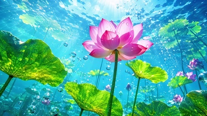 碧水清莲