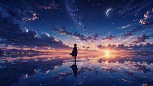 天空夕阳