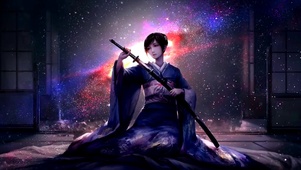 和服武士女孩