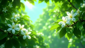 晴光白花