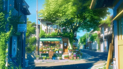 夏日街边花店
