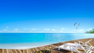 早晨海滨海景