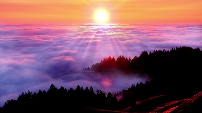 【4K】山顶上的日出云海