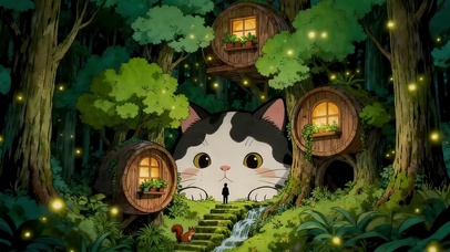 林中害羞猫咪